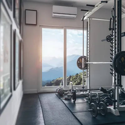 Salle de sport lumineuse moderne